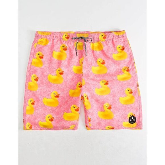 NEFF Ducky Mens Hot Tub Volley Shorts - Picture 1 of 2